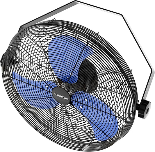 2600 CFM 14 inch Outdoor High Velocity Wall Mounted Fan, 3-Speed Metal Fans by Fanqiebros