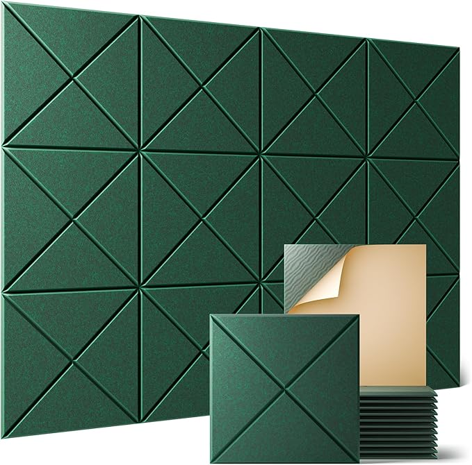 Sonicism 12 Pack X-Lined Acoustic Panels by Sonicism