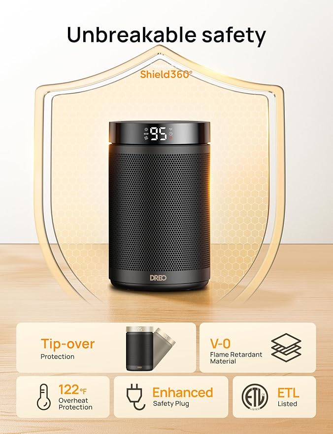 DREO Space Heater, Portable Electric Heaters - Image 5