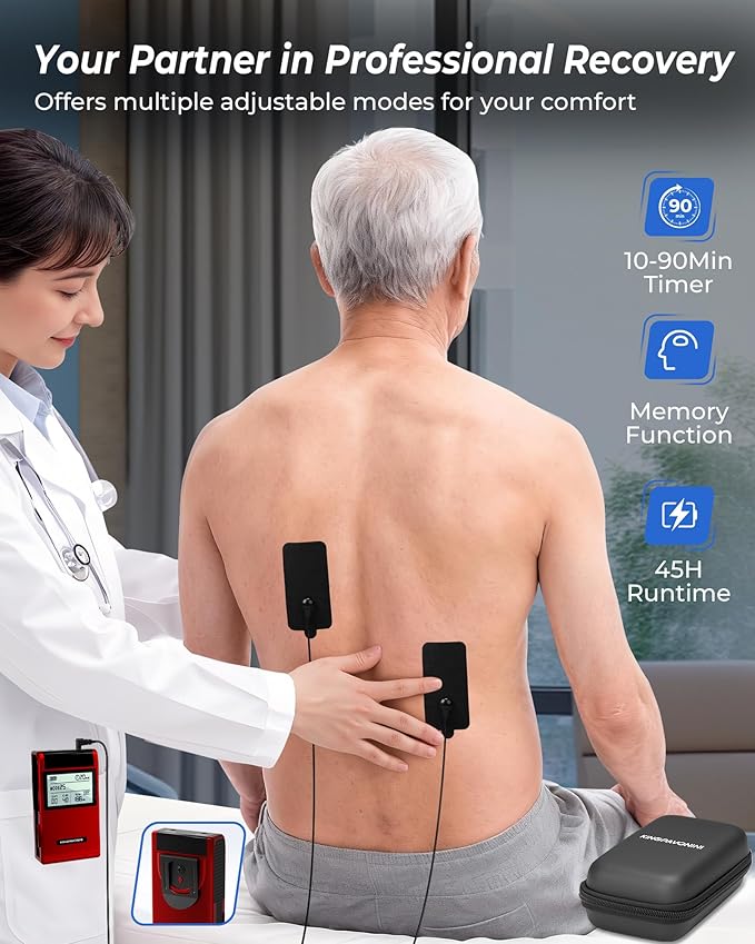 KingPavonini 4-IN-1 TENS Unit Muscle Stimulator, DIY & TENS & EMS & MASS - Image 6