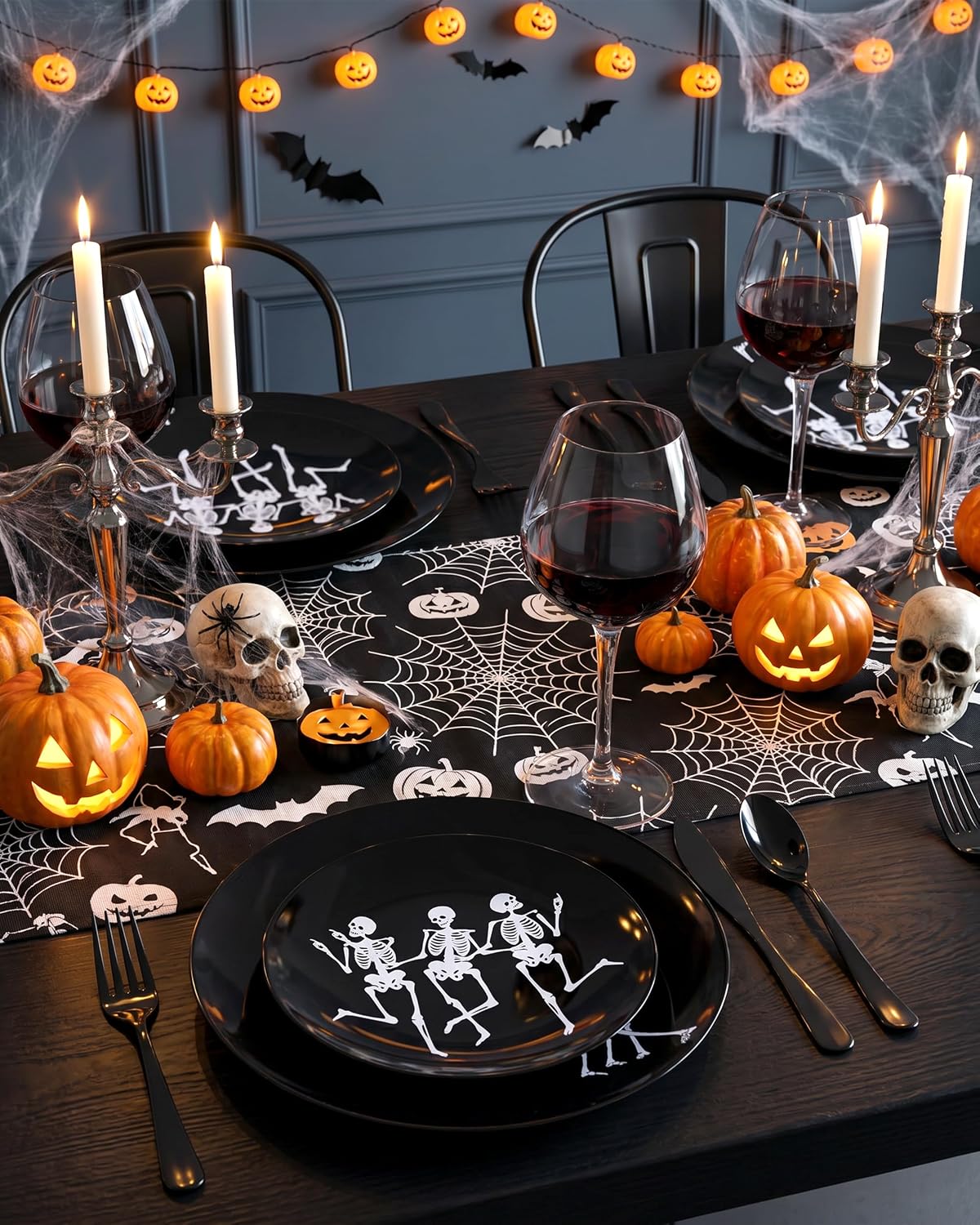 Hioasis 125 Pcs Halloween Plates for Party