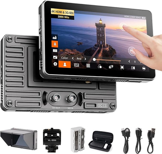 VILTROX DC-X3 2000 Nits SDI Camera Field Monitor, 4K HDMI 6 inch Touchscreen On by ViltroxOfficial