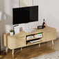 SHGJ&SOFT Storable TV Stand 65 Inch, Mid Century Modern TV Console Two Cabinet by Unknown