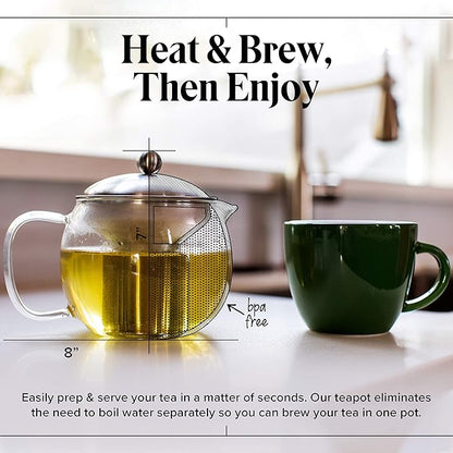 Teapot with Infuser for Loose Tea - 40oz - Image 3