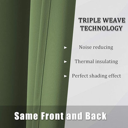 Dualife Sage Green Blackout Curtains 84 Inches Long - Image 5