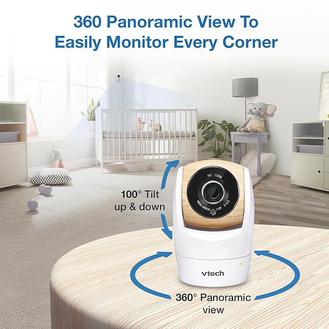 VTech VM928-2HD 5” 720p HD Display 2 Cameras Baby Monitor, 110 Wide Angle View - Image 3