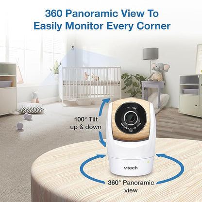 VTech VM928-2HD 5” 720p HD Display 2 Cameras Baby Monitor, 110 Wide Angle View - Image 3