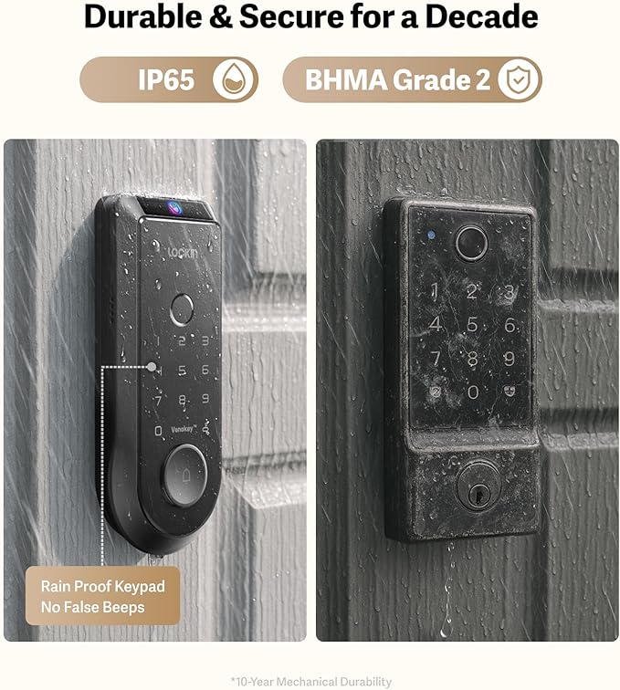 Lockin Veno Smart Lock, Palm Vein Recognition, Built-in Wi‑Fi, Palm Vein & - Image 7