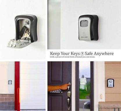Iron Lock® Key Lock Box Wall Mount – Medium Waterproof Heavy-Duty Metal Safe - Image 7