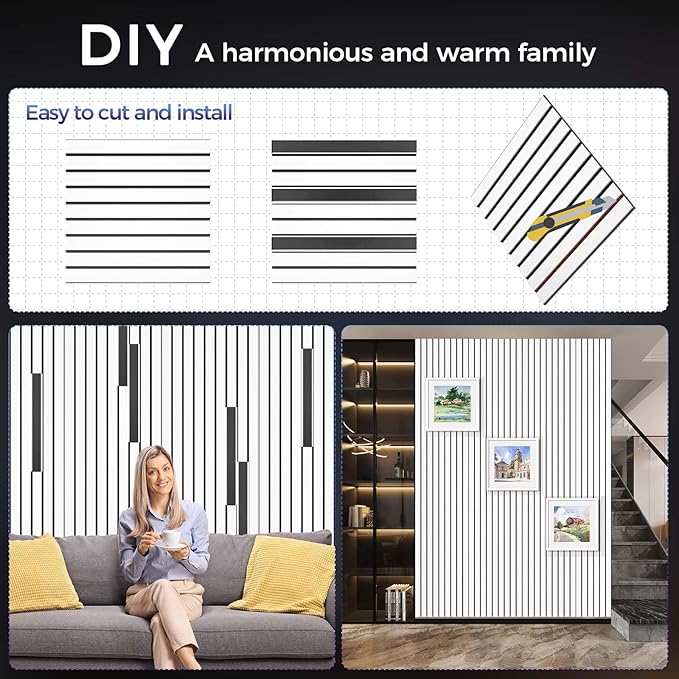 BSHEAD 8 Pack 2-Layer Large Soundproof Wall Panels, 15.7 x 15.7 x 0.43 in Sound - Image 4