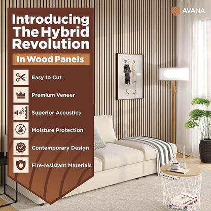 Avana Acoustic Wood Wall Panels – 47.2 X 12.6 White Oak Acoustic Panels 2 PCs – - Image 2