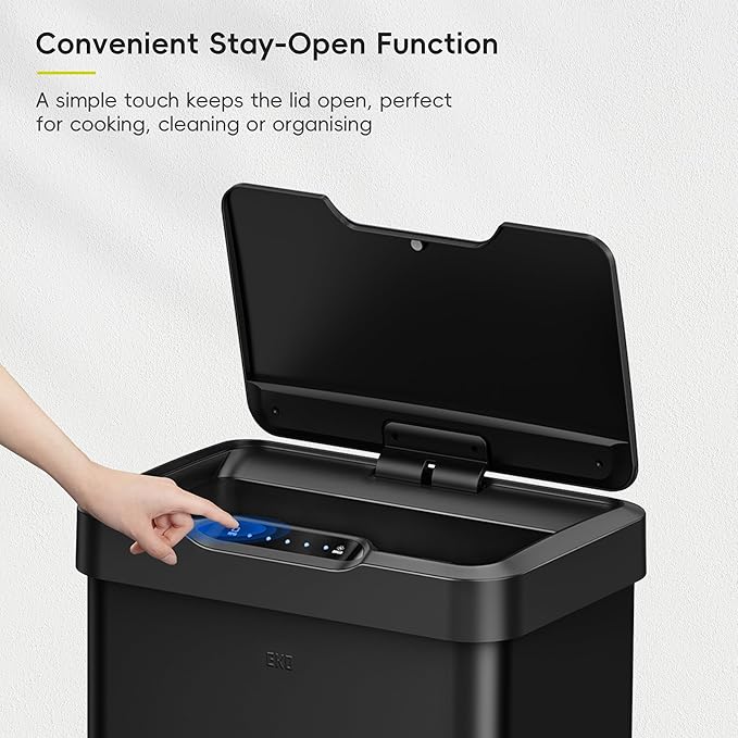 EKO Mirage-T 50 Liter / 13.2 Gallon Touchless Rectangular Motion Sensor Trash - Image 8