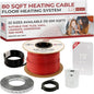LuxHeat 80sqft Floor Heating Cable Kit - 120v Heated Flooring Kit - Complete by LuxHeat