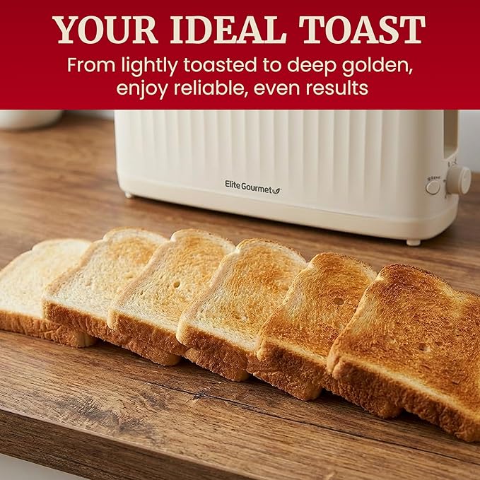 Elite Gourmet ECT2517C SLIMTOAST™ 2-Slice, Long Slot Toaster, Cool-touch Body - Image 7