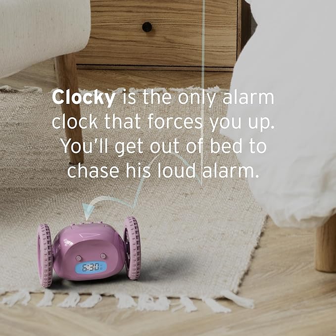 CLOCKY Alarm Clock on Wheels – Loud Rolling Alarm Clock - Image 3