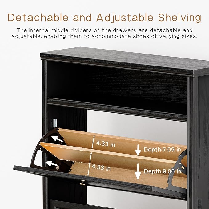 Chogori Wood Shoe Storage Cabinet - Image 6