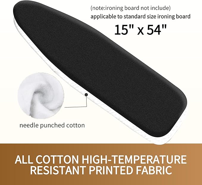 Bumkimue Ironing Board Cover and Pad, Standard Size 15x54 Inches, Heavy Duty - Image 4