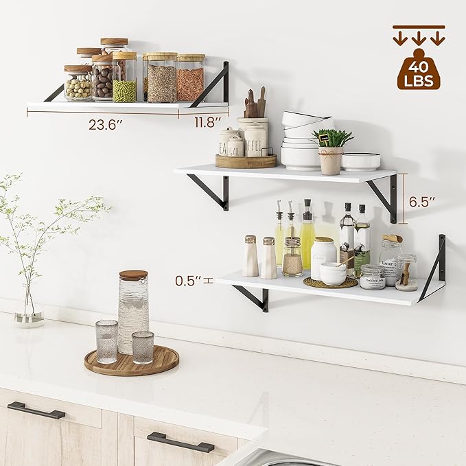 Heimlove 24" W x 12" D Wall Shelves - Image 3