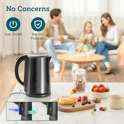 Cosori Electric Kettle, No Plastic Inner Lid, Filter & Spout, Stainless Steel - Image 4