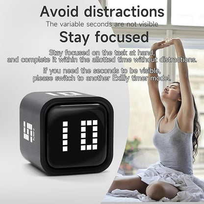 Rotating Productivity Timer 5, 60 Minutes Preset, Desk Cube w/Gravity Sensor - Image 3
