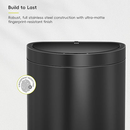 EKO Mirage Semi-Round 47L / 12.4 Gal Motion Sensor Trash Can, Automatic Kitchen - Image 7