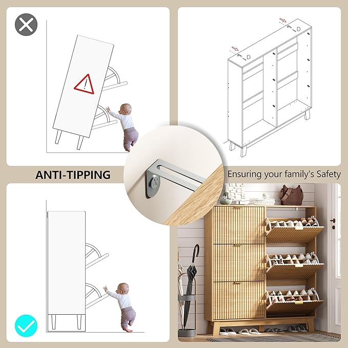 Shoe Cabinet Storage for Entryway - Image 6