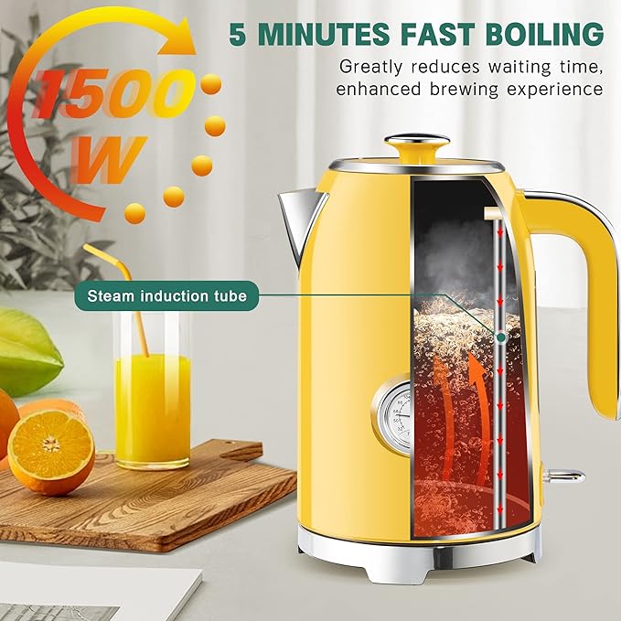 SUSTEAS Electric Kettle - 57oz Hot Tea Kettle Water Boiler - Image 4