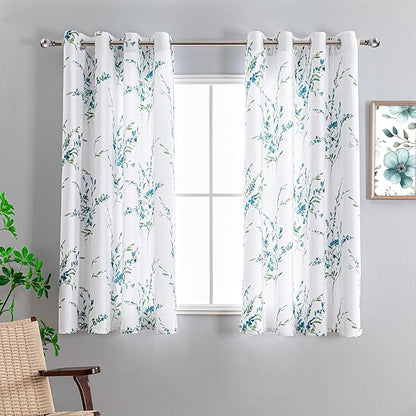 MYSKY HOME Floral Curtains 63 Inch Length 2 Panels - Image 2