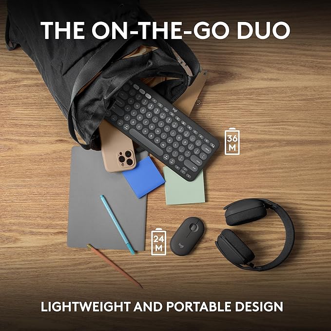 Logitech Pebble 2 Combo for Mac, Wireless Keyboard and Mouse, Quiet and Portable - Image 9