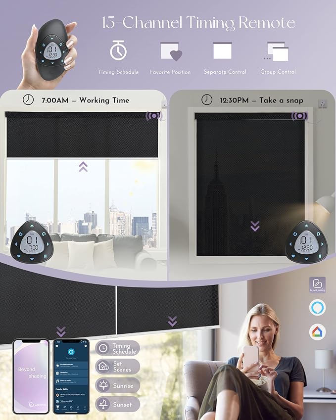 Graywind Motorized Solar Shades Compatible - Image 4
