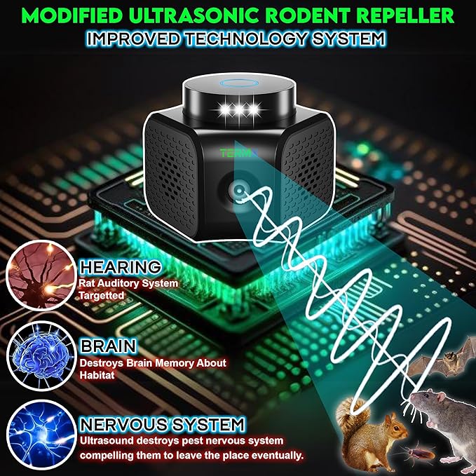 Ultrasonic Pest Repeller Indoor 4 Modes No Touch Solution Pest Repellent - Image 5