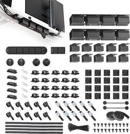 EUREKA ERGONOMIC Metal 316 PCS Cable Management Organizer Kit Cable Raceways by EUREKAERGONOMIC