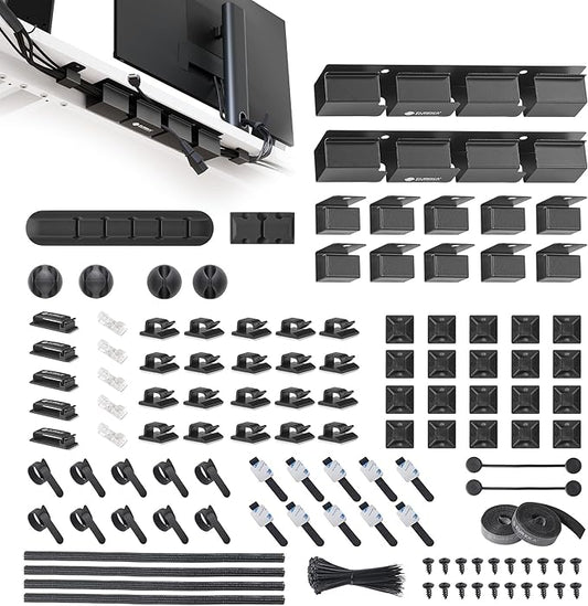 EUREKA ERGONOMIC Metal 316 PCS Cable Management Organizer Kit Cable Raceways by EUREKAERGONOMIC