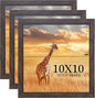 TKYGU 10x10 Picture Frame Set of 3, walnut Wooden Frame 10 by 10 Square Wall by TKYGU