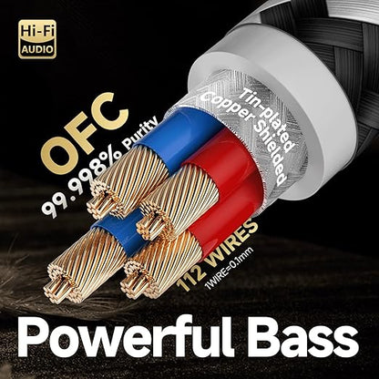 TODN High End OFC RCA Cables for Audiophile Shielded RCA Cable Car Audio Male - Image 3