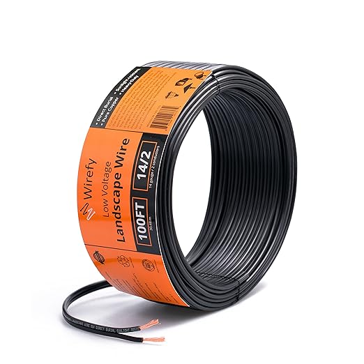 Wirefy 14/2 Low Voltage Landscape Wire 100 ft | Low Voltage Landscape Lighting by Wirefy