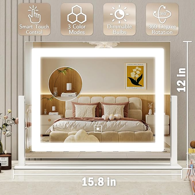 ROLOVE 16x12 Inch Vanity Mirror - Image 2