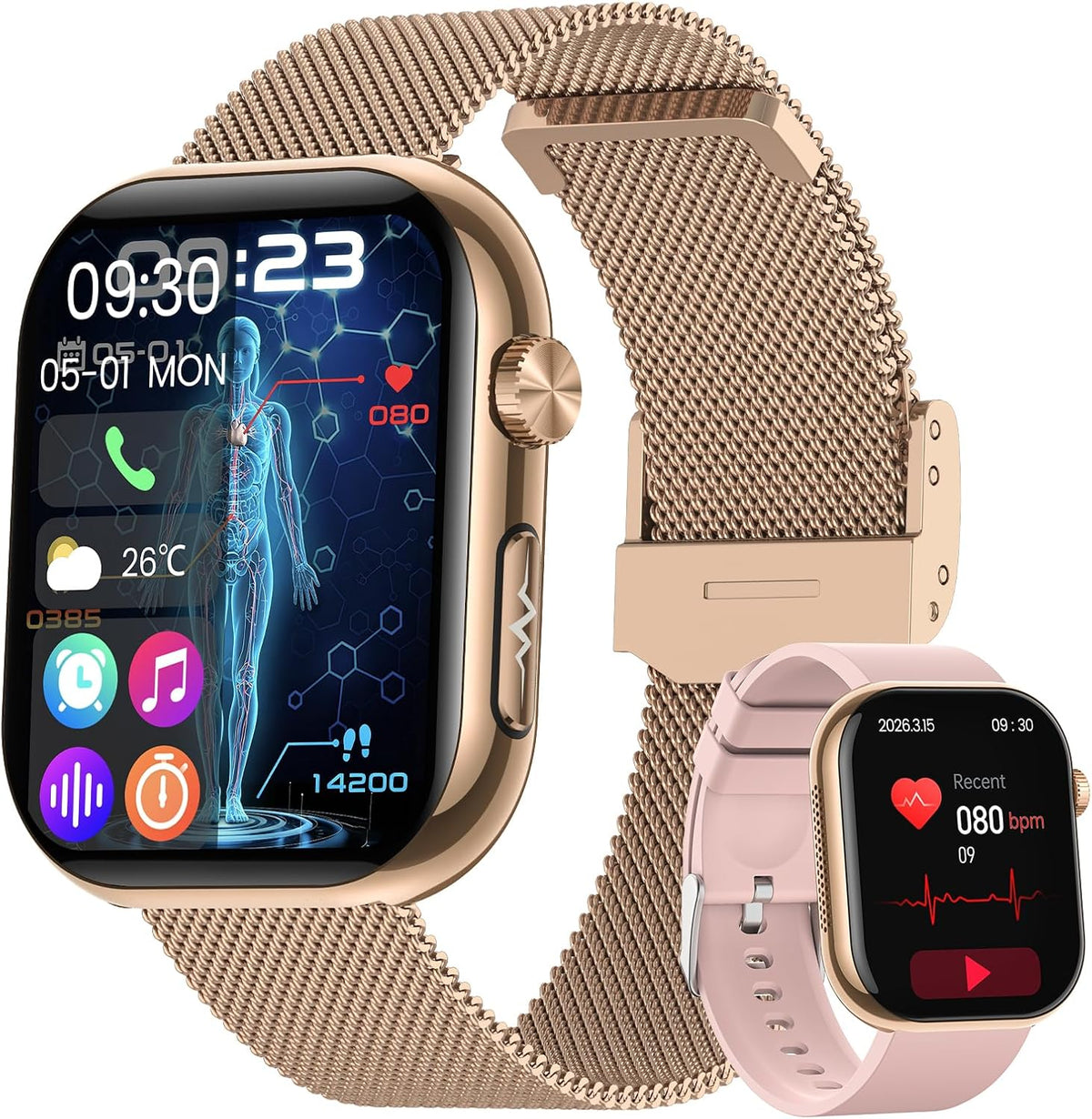 smart watch for men women,1.96" hd amoled fitness, main product view