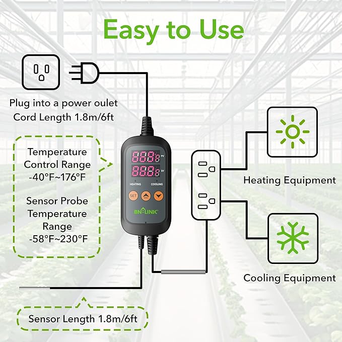 BN-LINK Digital Temperature Controller Thermostat Outlet - Image 4
