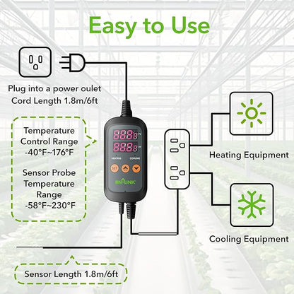 BN-LINK Digital Temperature Controller Thermostat Outlet - Image 4