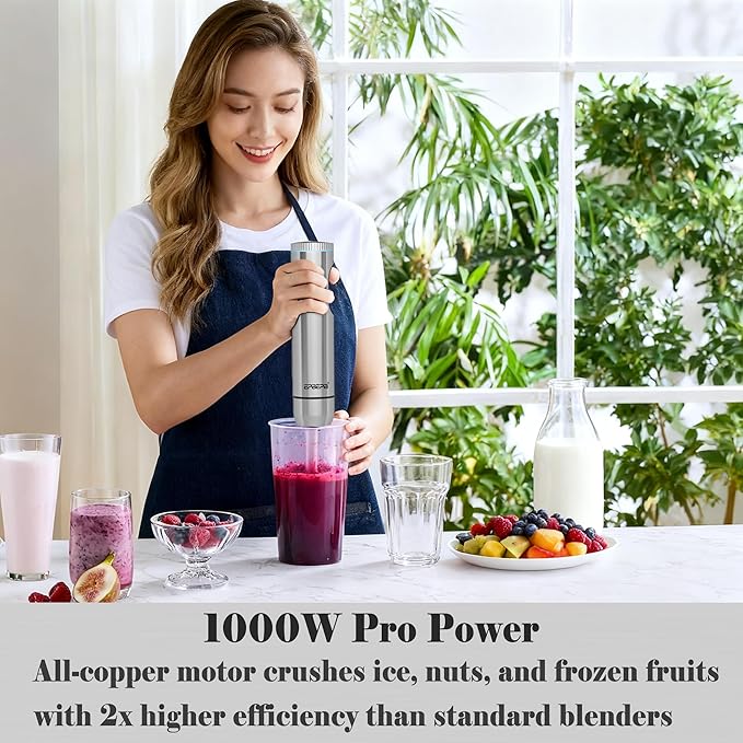 Handheld immersion Blender 11-Speed, 1000W Immersion Blender - Image 4