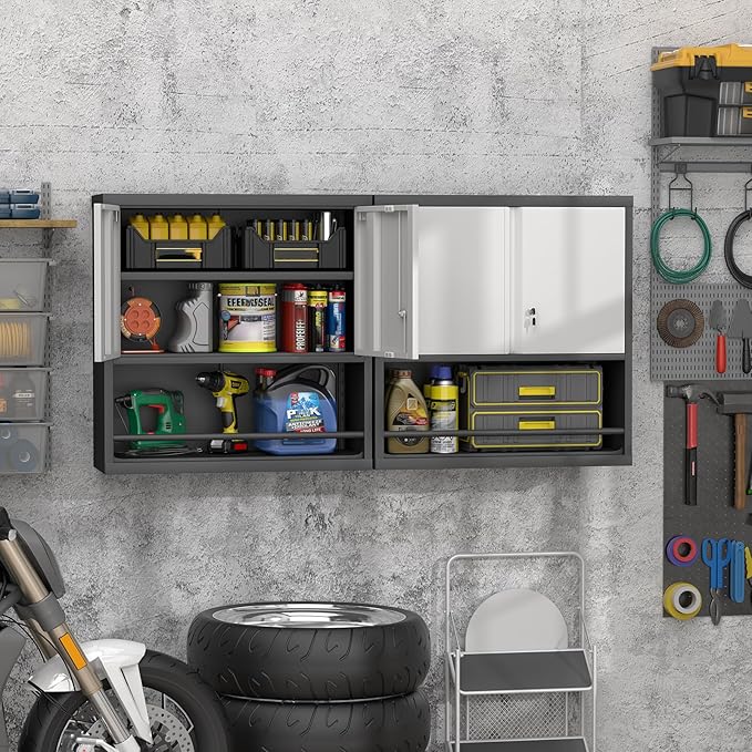 GREATMEET 31" H Metal Garage Storage Cabinets - Image 2
