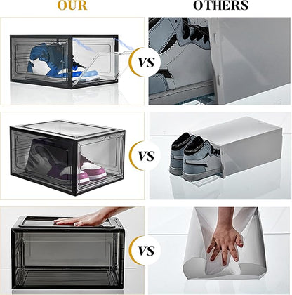 Attelite Upgrade 12pack Shoe Box Storage Containers, Thicken Sturdy Clear - Image 4