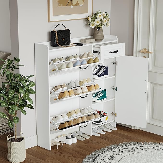Shoe Cabinet for Entryway, Freestanding Shoe Storage Cabinet - Image 9