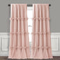 Homechoice Decor Thermal Insulated Blackout Window Curtains, 52" W x 96" L x 2 Panels, Boho Ruched Window Treatments with Butterfly Flowers, Rustic Rod Pocket Drapes for Room, Peach Pink (LQ-30)