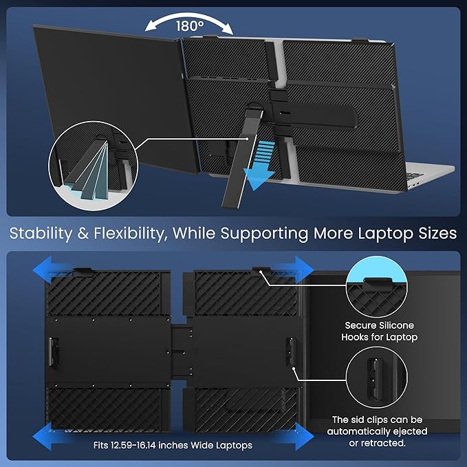 Laptop Screen Extender, Ultra-Thin 15.3" FHD 1200P 16:10 Portable Monitor - Image 5
