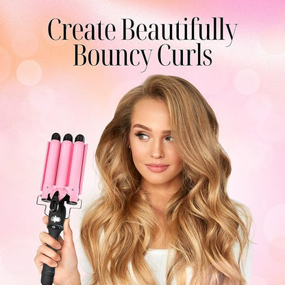 Alure Three Barrel Curling Iron Wand Hair Waver - Image 7