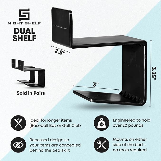 Dual Shelf - Concealed Under Bed Hidden Shelf - Image 2