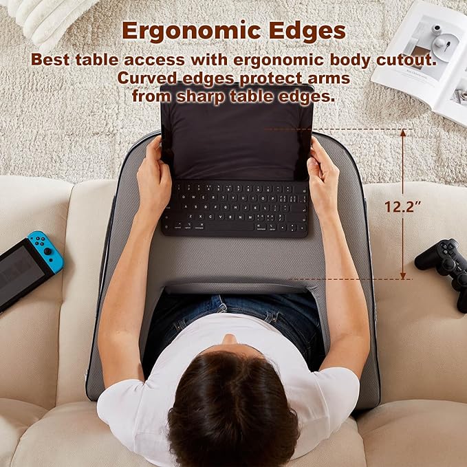 Reading Pillow for Bed, Gaming Pillow for Lap, Petite Adults, Teens Arm Rest - Image 6