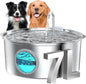Dog Water Fountain for Large Dogs: 7L/236oz/1.8G Dog Fountain Stainless Steel by GROOKPET